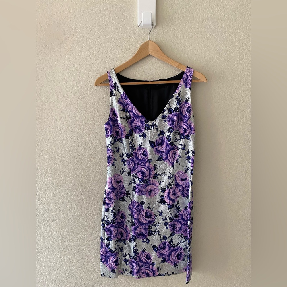 Louis Vuitton purple and silver dress